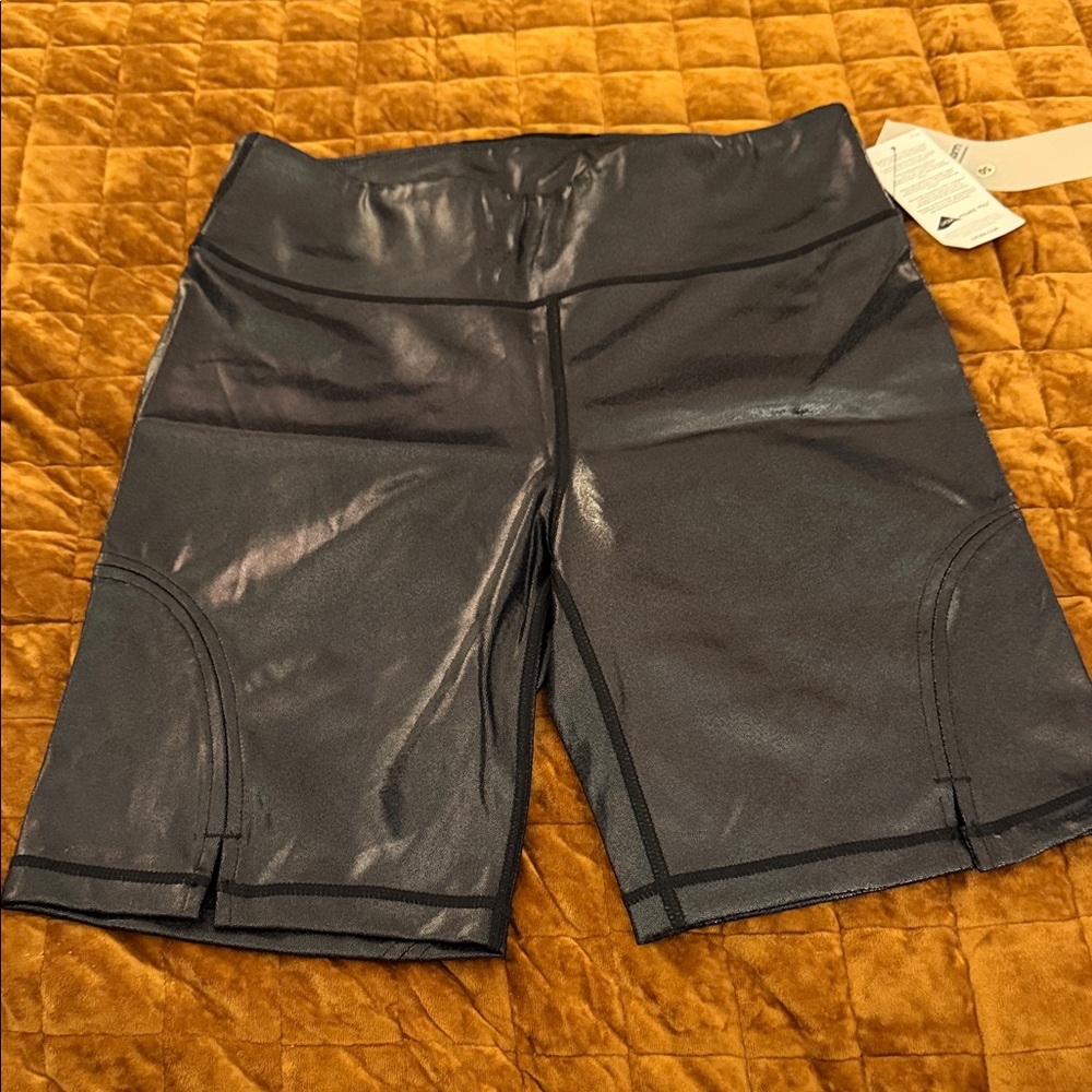 Mono B Shiny Black Bike Shorts